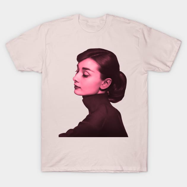 Pink Audrey Hepburn T-Shirt by star girl